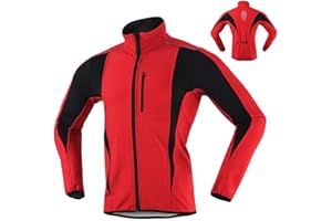 Jarade Veste Cycliste Femme Hiver Thermique Veste Polaire Femme Chaude Veste de Velo Chaud Veste Running Veste VTT Softshell Réfléchissante Coupe Vent Imperméable