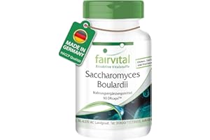 ‎FAIRVITAL Fairvital | Saccharomyces Boulardii - 90 Kapseln - HOCHDOSIERT mit 320mg pro Kapsel - VEGAN - standardisierte wohlwollende Hefekultur