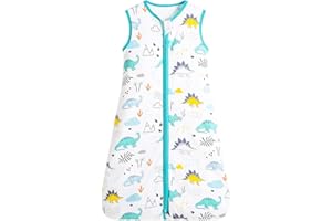 GudGmtoy Thin Sleeping Bag for Baby Wearable Blanket 0-6 months Cotton Unisex Sleeveless Sleeping Sack For Newborn Breathable Animal Pattern Wearable Sack