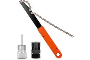 TBoonor Kettenpeitsche und Abzieher Set，Fahrrad Kettenpeitsche，Ritzelabnehmer，Cassette Lockring Tool，Kassettenabzieher，geeignet für Kassetten-Kranz