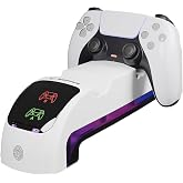 Rampage RP-PS5 S RGB Işıklı PlayStation 5 Slim Uyumlu Hızlı Şarj İstasyonu - Oyun Kolu Şarj Standı - İkili Şarj Dock
