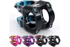 CYSKY Attacco Manubrio MTB 31,8 35mm 0 Gradi Attacco Manubrio Corto 1 1/4 Pollice per Bici da Corsa, Gravel, MTB, Downhill, BMX