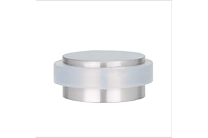 EVI Herrajes | Mini Fermaporta Adesivo | 28 x 12 mm | Gomma transparente di Silicone Naturale | Acciaio Inox Finitura Opaca | Ottima Adesione | 100% funzionale | Mod. I-163x12-B