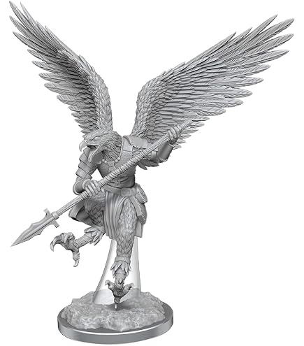 Miniaturas WizKids D&D Nolzur’s Marvelous – Set De 6 Figuras De Harpy Y Aarakocra Sin Pintar, Para Juegos De Rol De Mesa