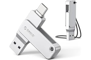 ORICO Chiavetta USB 128 GB, Mini Chiavetta USB 3.2 Gen 1 (Doppia USB-C/USB-A), Pen Drive Portatile, Lettura 150 MB/s, Compatibile con iPhone 15/16/17, Android, Tablet, Laptop -EB05