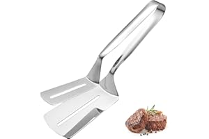 BLLREMIPSUR Stainless Steel Steak Clip, Multi-Function Food Grade BBQ Tong Steak Clamp Bread Clip Kitchen Grill Tongs Gripper