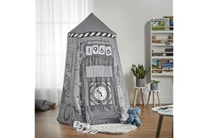 Haus Projekt Time Machine Pop Up Tent, Grey Kids Play Tent, Pop Up Pretend Play Tent, Play Tent Kids Tent, Time Travel Pretend Play Beach Tent, Portable Pop Up Play Time Machine Tent