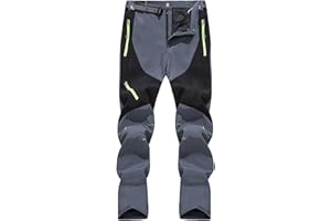 pvucpot Pantaloni da uomo antivento, impermeabili, ad asciugatura rapida, per trekking, attività all'aperto e da lavoro