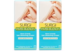 SURGI WAX Surgi Face & Body Hair Bleaching Cream - Extra Gentle Formula (43 ml) 2 Pack