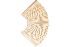 HIKYSKIN Lot de 50 bâtonnets de cire jetables en bois - Spatule applicateur de cire pour épilation de tout le corps