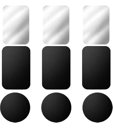 Set 4 Piastre Metalliche Per Supporto Magnetico Auto - Adesive E Sottili