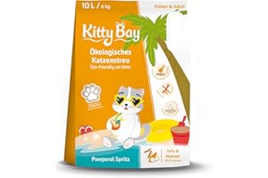 KITTYBAY Kitty Bay – Pawperol Spritz – Arena para Gatos Eco aglomerante y sin Polvo, Tofu y Mandioca, 10 litros