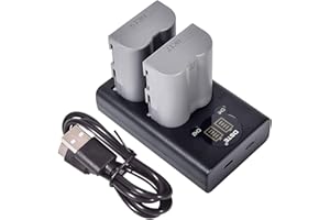 DSTE 2pcs Batería + Cargador de Batería USB Compatible con Nikon EN-EL3E D30 D50 D70 D70S D80 D90 D100 D200 D300 D300S D700