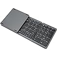 Goshyda Foldable Keyboard, Keys, Portable Wireless Keyboard with Numeric Keypad, Rechargeable Keyboard Pocket Size for Laptop Tablet