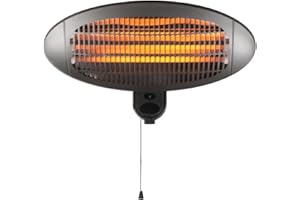 SENTIK® Patio Heater 2KW Wall Mounted Garden Heater Outdoor with Adjustable Height, 3 Power Settings, Tilting up-down Head, Instant Warmth, and Waterproof Design (Wall Mounted)