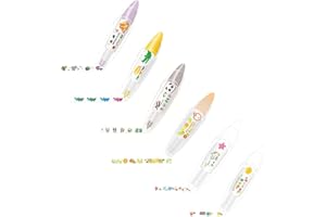 ONMDQS DIY Lace Decoration Tape Pen, 6PCS Correction Tape Roller Pen Scrapbooking Stickers Diary Decor Tape Refillable Pencil Kawaii Stationery Sets, School Supplies Aesthetic Stickers for Girls Gifts
