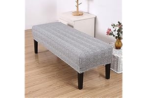 MOTT 50 Stretch Bench Cover Rectangle,Extra Long Shoe Bench Stool Cover,Ottomans Chair Stool Slipcover,Dustproof Footstool Protector
