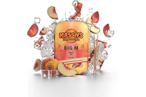Massiv's Zahnstocher - Zahnstocher mit Geschmack – BIG M Pfirsich Ice – 100 aromatisierte Zahnstocher – frischer Atem – stylische Metalldose – vegan, zuckerfrei, kalorienfrei