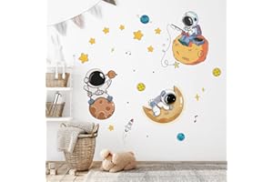 BECHS Pegatinas De Pared Vinilos Decorativos Para Dormitorio Vinilos Decorativos Planeta Astronauta Vinilos Decorativos Astronauta Vinilos Infantiles Espaciales Vinilos Decorativos Para Pared