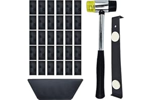 ZDOZITZ Laminate Wood Flooring Installation Kit with Tapping Block, Pull Bar, Mallet and 30 Spacers (A Plus)
