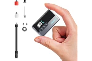 ASMAX Mini Pompa per Bici, Pompa Bici Elettrica 120 PSI, con Manometro, Valvole Schrader e Presta, Batteria Ricaricabile, Spegnimento Automatico, per Bici da Strada, MTB, Bici elettrica, Bici da città