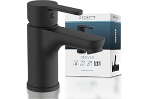 Schütte 44106 Grifo de Lavabo Denver, Negro, Estándar