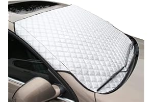 Parasol Coche Delantero- FREESOO Protector Solar para Luna Delantera- Protector de Parabrisas- Protector para Parabrisas Cubierta de Parabrisas Coche Anti-UV Parabrisa Delantero B 147X100CM