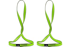 ‎DASKING DASKING 2 Stück Nylon Kletterschlinge 18mm, 23KN Kletter Seil zum Klettern im Freien, Yoga Hängematte, Abseilausrüstung, Abseilen von Baumarbeiten, Outdoor Aktivitäten–Climbing Sling Runner 60–120cm