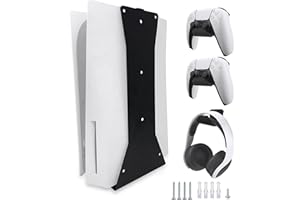 Marvelights Soporte de Pared PS5 para Disco y Digital con Soporte para Controlador y Soporte para Auriculares, Accesorios PS5 para Consola Playstation5, Soporte *3