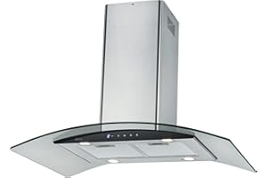 NEG Insel-Dunstabzugshaube NEG38-AT2 Abluft und Umluft, 90cm, 830 m³/h, Edelstahl, 2 Power-Stufen, Nachlauffunktion