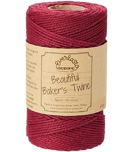 Everlasto 100m Solid Cotton Baker's Twine - 2mm Tangerine Craft String - View #11