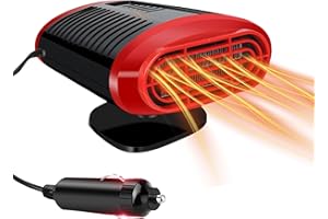 Chuankefanxing 12v 150W Car Heater, Portable Car Heater and Defroster, Quick Heating Defrost and Defogging, Car Heater That Plugs Into Cigarette Lighter, 360° Rotation