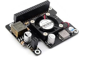 IBest POE HAT do Raspberry Pi 5, płyta rozszerzeń Power Over Ethernet HAT(F) z metalowym radiatorem, zgodna z IEEE 802.3af/at, wysoka moc, wbudowany wentylator chłodzący