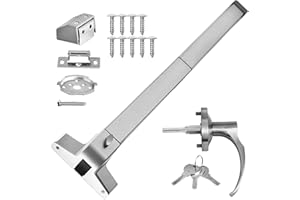 HAPPYBUY LOVSHARE Door Push Bar Commercial Panic Exit Device Stainless Steel Emergency Urgent Exit Panic Bar for Anti-Theft and Fire Escape (Push bar with Exterior Lever NO Alarm)