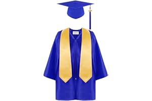 Btlankou Children's Primary School Graduation Gown 2023 Tassel Cap Set Teen Outfit 2023 Preschool Graduation Gown And For Toddler Kids Stylish Graduation Outfit 4 PCS