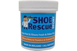 Schuh-und Fußpuder 100g - Fußgeruch-Entferner und Eliminator - Entwickelt von einem registrierten Fußpfleger Shoe Rescue ist ein völlig natürliches Mittel um stinkende Schuhe und Füße zu beseitigen...
