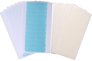 TECUNITE 192 Pieces Hair Extension Tape Double Sided Adhesive Human Hair Tape for Replacement, 4 x 0.8 cm, 2 Colors