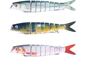 9Tong Bionica Lago Esca Luccio Spinning Finte Duro Swimbait Bass Spigola Mare Trota Snodate Artificiali Esche Doppio Amo