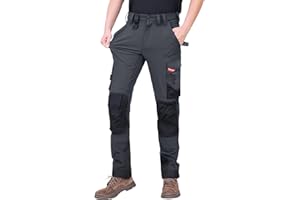 WORK IDEA Herren Slim-Fit Stretch Arbeitshose: Kritische Stoffbereiche aus Cordura – strapazierfähige Eleganz für höchste Ansprüche.