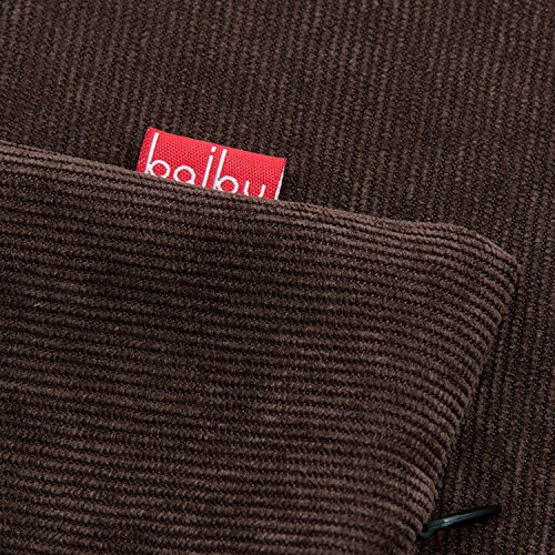 Baibu Einfach Dekorativ Sofa Kissenbezug Kissenhülle mit verdecktem Reißverschluss aus Kord in 10 modernen Farben und 6 Größen 60x60cm Braun - 3