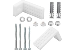 WISEBOM Tornillo Fijación Inodoro al Suelo,Juego Tornillos y Tacos,Kit de Fijación para Inodoro Incluye Enchufe de Extensión, Soporte de Montaje para Fijación/Piezas de Repuesto (tornillo de 69 mm)