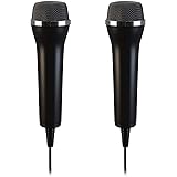 Lioncast 2x Microphone USB Universel Pour Karaoke et Enregistrement de Son (Wii, PS3, PS4, XboxOne, PC) comme Guitar Hero, Ro