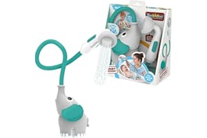 Yookidoo Pommeau de douche pour bébé - Pompe à eau éléphant avec bec verseur - Contrôle du débit d'eau par 2 boutons pour un maximum de plaisir en baignoire ou lavabo