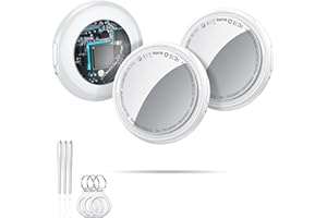 TUKIO Air Tag Smart Tracker, Bluetooth Localizador de Llaves Funciona con Find My App (Solo iOS), rastreador Bluetooth y localizador de artículos con Sonido, rastreador de Equipaje, Blanco Puro (3 Pack)