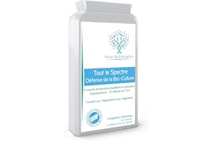 SWISS BIOENERGETICS Défense de bio-culture à spectre complet -multi-souches vivantes à haute résistance de 10 milliards d'UFC + formule FOS - Dernière encapsulation DRCaps - 120 capsules