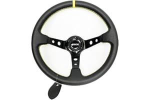 ‎OCC MOTOR SPORT OCC MOTOR SPORT OFFSET LENKRAD AUTO TRACK MODELL LEDERSCHWARZARME - 90 MM FULL DISH WHEEL - 350 MM (14 ZOLL)