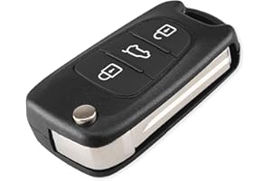 Kelay 3-Tasten Hyundai Schlüsselgehäuse für Hyundai i20 i30 i35 ix20 ix35, Kia Ceed Soul Sportage Venga Gehäuse der Fernbedienung, Hyundai Schlüssel, klapp Autoschlüssel - 1 Stück