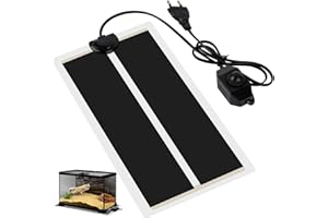 FENYW Terrarium Heizmatte, 7/14/23W Einstellbar Reptile Heizmatte, Nicht-Klebendes Reptile Wärmekissen mit Temperaturregelung für Reptilien, Schlangen, Eidechse, Gecko, Einsiedlerkrebs (7W-15 * 28cm)