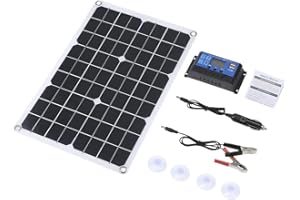 Charge de panneau solaire, Entweg Panneau solaire à double sortie 50W CC 5V / 18V avec 2 ports USB et régulateur de charge solaire pour régulateur de charge solaire IP65 12V / 24V de la charge