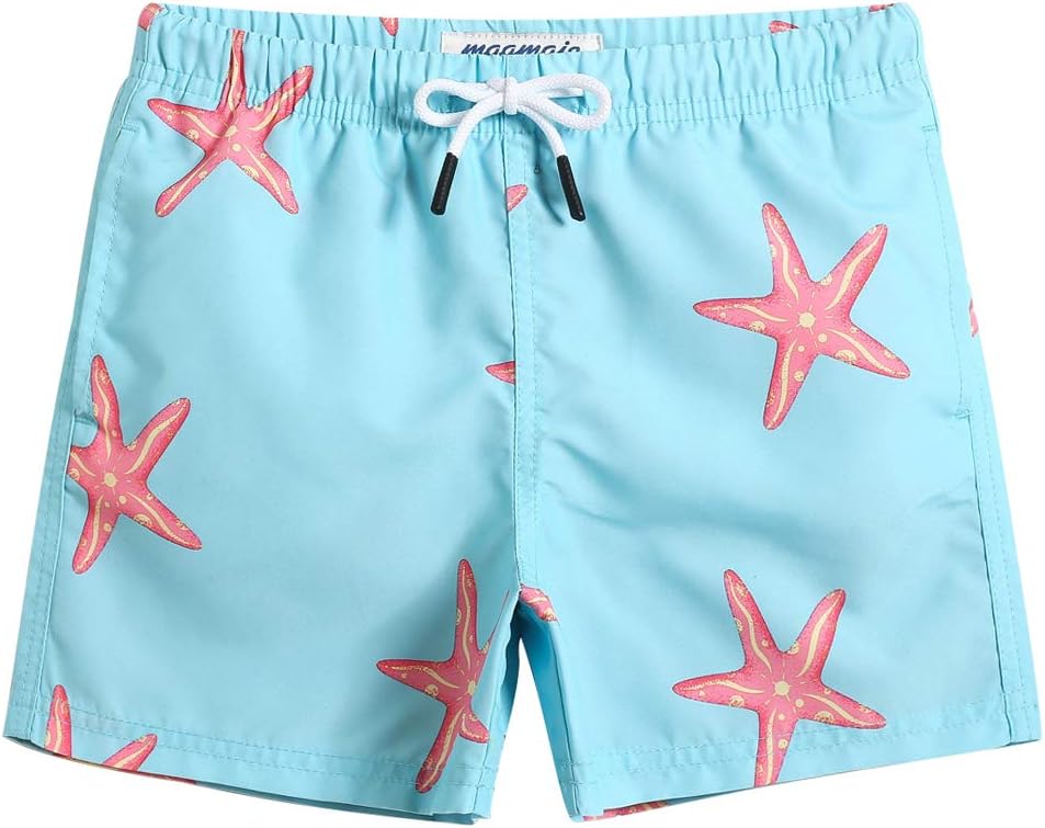 MaaMgic Bañador Niño Ropa de Baño para Niño Secado rápido Interior de Malla Short de Natación Estampado